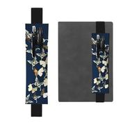 GSGCSBYMLG 3D Metalic Butterfly Printed Leather Pen Holder Bookmark Pencil case