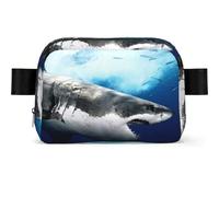 GSGCSBYMLG 3D Shark Fish Printed Square-Shaped Fashionable Waist Bag Casual Chest Bag