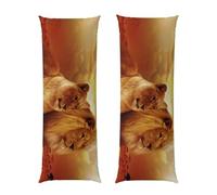 GSGCSBYMLG African Lion and Lioness printed Long Body Pillowcase 20x60in Cushion Cover