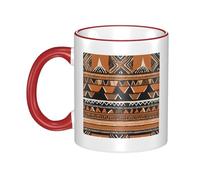 GSGCSBYMLG African Mud Cloth Tribal Printed Mug Ceramic Mug Decorative Cup