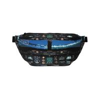 GSGCSBYMLG Airplane Cockpit Printed Crossbody Waist Pack Waist Bag Casual Chest Bag