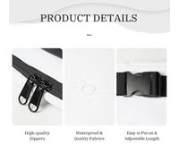 GSGCSBYMLG Airplane Cockpit Printed Square Double Layer Waist Bag Travel Bag