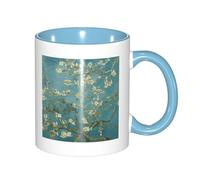 GSGCSBYMLG Almond Blossom Printed Mug Double Colour Cup Ceramic Mug Decorative Cup