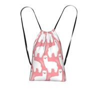 GSGCSBYMLG Alpaca Llama printed Storage bag with a drawstring backpack Drawstring strap pack