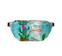 GSGCSBYMLG Alpaca Printed Crossbody Waist Pack Waist Bag Casual Chest Bag