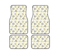 GSGCSBYMLG Animal Cartoon Owls Cute printed Car Floor Mat Set of Four Car Decorative Floor Mats