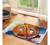 GSGCSBYMLG Basketball Colorful Sketch Enjoyment printed Pet absorbent leather tablecloth Placemat