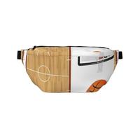 GSGCSBYMLG Basketball Court Backboard Printed Crossbody Waist Pack Waist Bag Casual Chest Bag