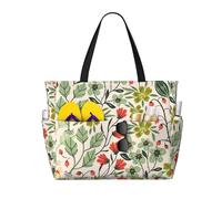 GSGCSBYMLG Beautiful Flowers printed Large Capacity Beach Travel Bag Large travel bag