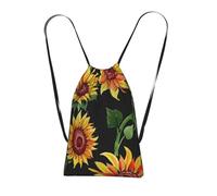 GSGCSBYMLG Beautiful Sunflowers printed Storage bag with a drawstring backpack Drawstring strap pack