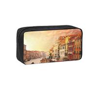 GSGCSBYMLG Beautiful Venice Canal View Printed Simple and Spacious Pen case Pencil Bag Pencil Case