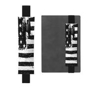 GSGCSBYMLG Black and White American Flag Printed Leather Pen Holder Bookmark Pencil case