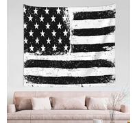 GSGCSBYMLG Black and White American Flag printed tapestry 60x51in wall tapestry indoor decor