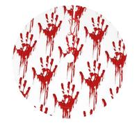 GSGCSBYMLG Bloody Handprints printed Christmas decoration tree skirt Christmas Tree Thickened Apron