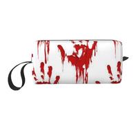 GSGCSBYMLG Bloody Handprints Printed Receive Bag Small Makeup Bag Travel Toiletry Bag