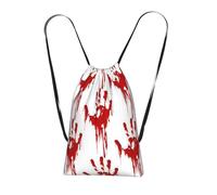 GSGCSBYMLG Bloody Handprints printed Storage bag with a drawstring backpack Drawstring strap pack