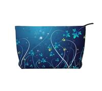 GSGCSBYMLG Blue Swirl Printed Corduroy Makeup Bag Travel Toiletry Bag Travel Organizer Bag