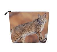 GSGCSBYMLG Canada Lynx Printed Fake Hemp Makeup Bag Travel Toiletry Bag Organizer Bag