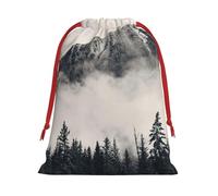 GSGCSBYMLG Canadian Smokey Mountain Cliff printed Drawstring Gift Bag Candy Bag Festive Party Gift Bag