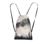 GSGCSBYMLG Canadian Smokey Mountain Cliff printed Storage bag with a drawstring backpack Drawstring strap pack