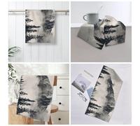 GSGCSBYMLG Canadian Smokey Mountain Cliff printed towel Quick dry towel 12x27.5in hand towel