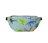 GSGCSBYMLG Cartoon Dinosaur Images Printed Crossbody Waist Pack Waist Bag Casual Chest Bag
