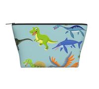 GSGCSBYMLG Cartoon Dinosaur Images Printed Daily Storage Bag Travel Organizer Bag with Zipper Portable Toiletry Bag