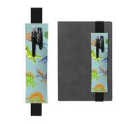 GSGCSBYMLG Cartoon Dinosaur Images Printed Leather Pen Holder Bookmark Pencil case