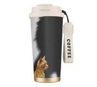GSGCSBYMLG Cat with Lion Shadow Printed 316 Stainless Steel Coffee Cup Stainless Steel Mug