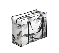 GSGCSBYMLG Chinese Landscape Painting printed Portable shopping storage bag luggage bag Hand Tote Bag