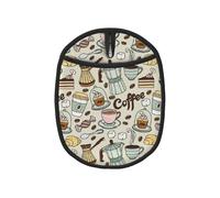 GSGCSBYMLG Coffee and Sweets Sugar Chocolate printed Silicone Pot Mat Mitten Pot Holder