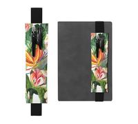 GSGCSBYMLG Colorful Flowers Bird Printed Leather Pen Holder Bookmark Pencil case