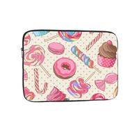 GSGCSBYMLG Colorful Sweet Lollipop Cupcake Donut printed Laptop Case Computer Protective Bag