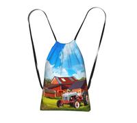 GSGCSBYMLG Company Farm Tractor printed Storage bag with a drawstring backpack Drawstring strap pack