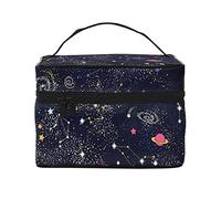 GSGCSBYMLG Constellation Star Clusters Galaxies Printed Cosmetic Bag Handheld Toiletry Bag Travel Organizer Bag