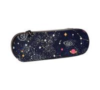 GSGCSBYMLG Constellation Star Clusters Galaxies Printed Leather Pencil case Stationery Bag