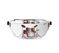 GSGCSBYMLG Cool Drum Set Printed Crossbody Waist Pack Waist Bag Casual Chest Bag