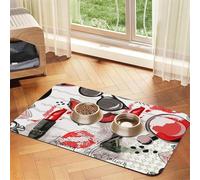 GSGCSBYMLG Cosmetic Lipstick Perfume Art printed Pet absorbent leather tablecloth Placemat