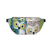 GSGCSBYMLG Couple Owl Perch Tree Printed Crossbody Waist Pack Waist Bag Casual Chest Bag