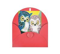 GSGCSBYMLG Couple Owl Perch Tree printed Greeting card with Envelopes Thank You Card