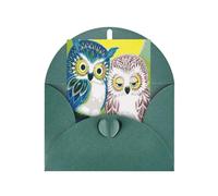 GSGCSBYMLG Couple Owl Perch Tree printed Greeting card with Envelopes Thank You Card