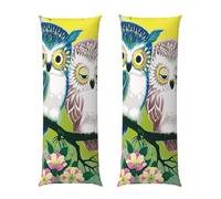 GSGCSBYMLG Couple Owl Perch Tree printed Long Body Pillowcase 20x54in Rectangular cushion cover