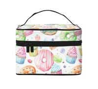 GSGCSBYMLG Cupcakes Donuts Muffins Sugar Printed Cosmetic Bag Travel Toiletry Bag Travel Organizer Bag