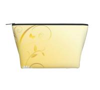 GSGCSBYMLG Curving Chamomile Flowers Flying Butterflies Printed Daily Storage Bag Travel Organizer Bag with Zipper Portable Toiletry Bag