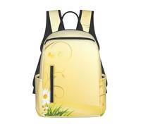 GSGCSBYMLG Curving Chamomile Flowers Flying Butterflies printed Lightweight backpack Laptop Backpack Casual Daypack