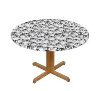 GSGCSBYMLG Cute Baby Penguins Sketch printed Oxford fabric round tablecloth Fitted Tablecloth