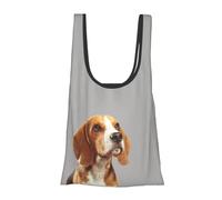 GSGCSBYMLG Cute Beagle Dog Printed Fold Eco-Friendly Shopping Bag Foldable Storage Bag