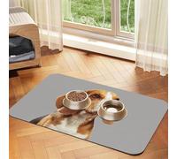 GSGCSBYMLG Cute Beagle Dog printed Pet absorbent leather tablecloth Placemat