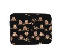 GSGCSBYMLG Cute Brown Cartoon Owls printed Laptop Case Computer Protective Bag