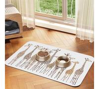 GSGCSBYMLG Cute Cartoon Funny Giraffes printed Pet absorbent leather tablecloth Placemat